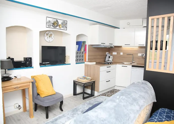 Le Mas Synae- Joli Studio Classe 3Etoiles Avec Terrasse Et Piscine 圣马克西姆